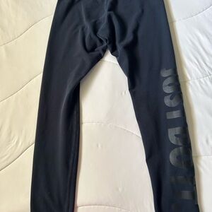 Nike Kids Black Leggings with Bold Print